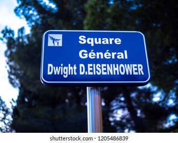 Street Sign For Square General Dwight D. Eisenhower