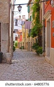 Street In The Small Town Rovin, Croatia