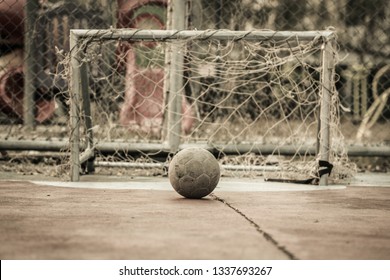 Street Soccer Ball In The City.