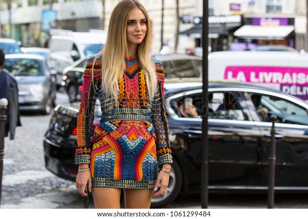 Street Style Day Three Paris Fashion Stock Now) 1061299484
