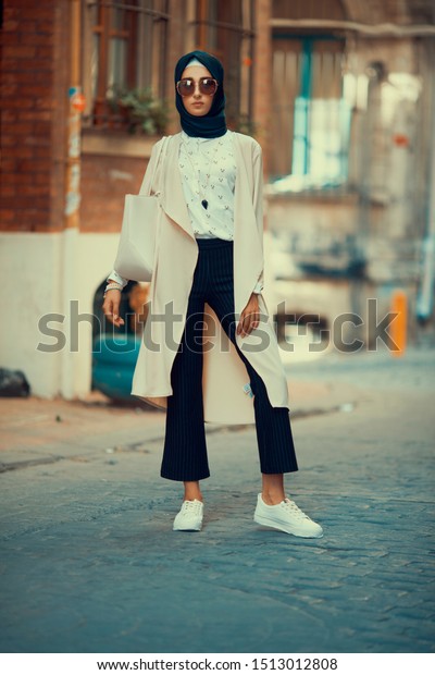 Street Style Fashion Trends Muslim Girls Stock Photo Edit Now