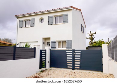 Street Suburb Home Grey Dark Portal Metal Aluminum Gray House Gate Garden Access Door