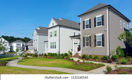 Suburban Street New Row Houses Modern Stock Photo 1345755155 | Shutterstock