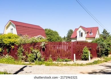 street in summer cottage village in sunny day in Tver region of Russia - Shutterstock ID 2171961521