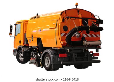 Street sweeper with the vacuum cleaner for cleaning of highways