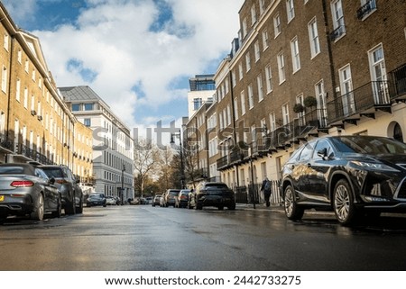  Street of upmarket townhouses in Belgravia  Knightsbridge - London