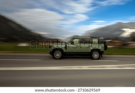 a street  view in Austria -speed in action 