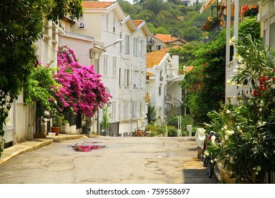 A Street View From Buyukada, One Of The Prince Islands In Istanbul