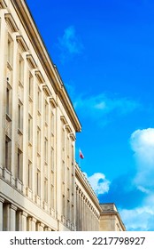 Street View Of Central Part Of Warsaw, Poland