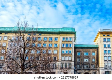 Street View Of Central Part Of Warsaw, Poland