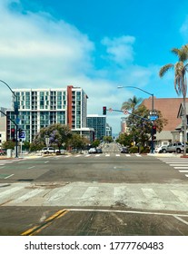 A Street View Of Downtown San Diego. 