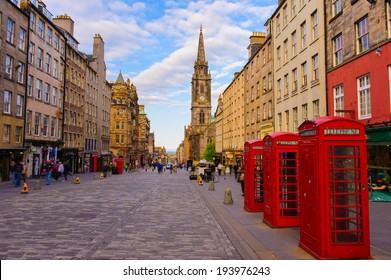 street view of Edinburgh, Scotland, UK