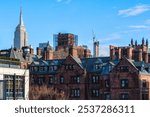 Street view with Empire State Building at the High Line, Manhattan, New York, USA