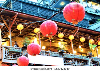 Street View Of The Famous Small Mountain Village, Old Town Jiufen(Chiufen)