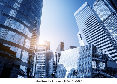 Street View of Hong Kong and glass of skyscrapers - Shutterstock ID 1854757507