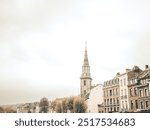 Street view of old village Charleroi in Belgium