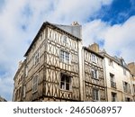 Street view of old village Poitiers in France