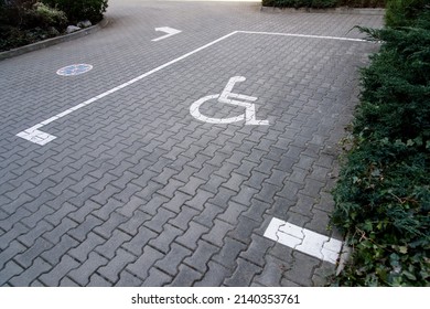 street view of parking lot for disabled persons
