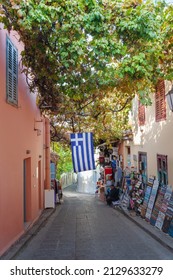 Street View In Plaka District Of Athens