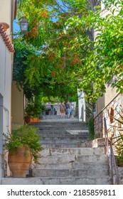 Street View In Plaka District Of Athens