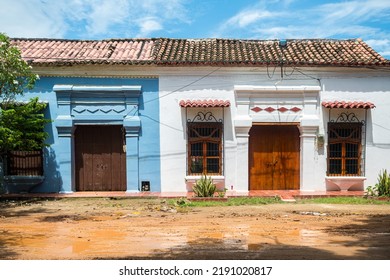 Street View Of Santa Cruz De Mompox Colonial Town In Colombia