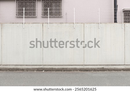 street wall background ,Industrial background, empty grunge urban street with warehouse brick wall