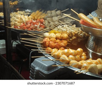 Streetfood and korean food in night festival