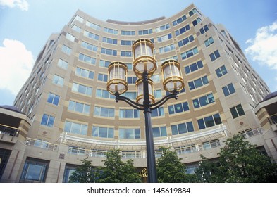 Streetlights In Front Of Reston Town Center, VA