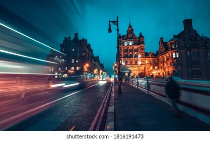 Streets of Edinburgh, Scotland, at night, UK - Shutterstock ID 1816191473