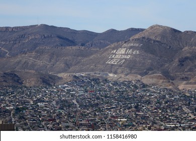 The Streets Of El Paso (Texas, USA) And Mexico Beyond The Border