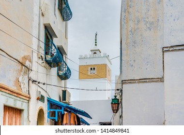 Streets Of Hammamet, The First Tourist Destination In Tunisia. Located On The Gulf Of Hammamet.