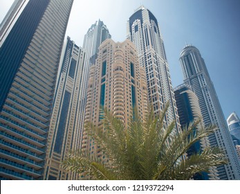 The streets of a large modern city. Skyscrapers Of Dubai