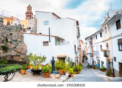 Streets With Many Plants And Narrow Streets Of Muslim Origin In The Town Of Jérica (Castellón- Spain)
