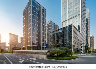 Streets And Office Buildings Of Jinan Central Business District
