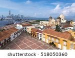 The streets of the old city in Cartagena de Indias, Colombia
