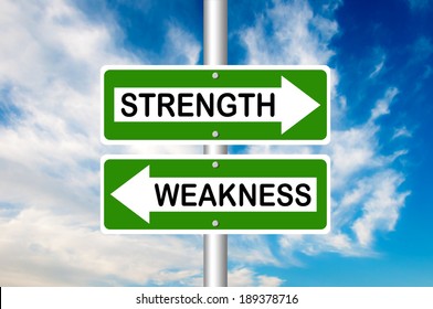 Strength And Weakness Road Signs