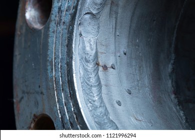 Stress corrosion cracking at the internal surface of stainless steel pipe which were appeared as multiple dark lines.