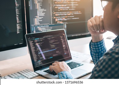 Stress developing programming looking coding technology working on computer. - Powered by Shutterstock