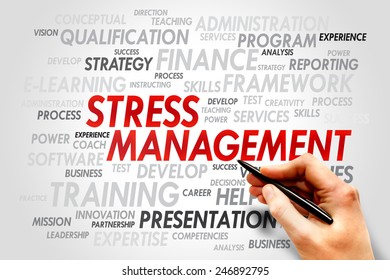 Stress Management Word Cloud Business Concept Stock Photo 246892795 ...