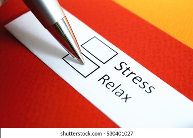 Stress or relax? relax.
