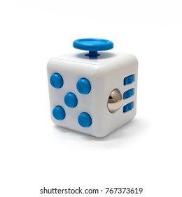 stress and relaxation, Fidget Cube use case on white background