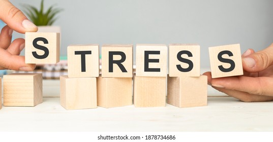 Stress Word Wooden Blocks Letters Great Stock Photo 1878734686 ...