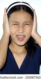 A Stressed Asian Female Teenager Portrait