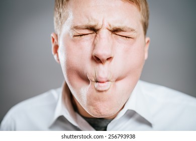 Stressed Businessman Crazy Face Expression Isolated Stock Photo ...