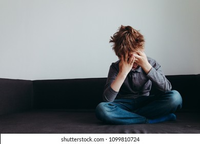 Stressed Child, Despair And Depression