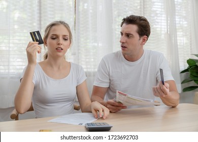 Stressed Couple Young Family Holding Credit Card For Pay To So Many Expenses Bills Such As Electricity Bill,
Water Bill,internet Bill,cell Phone Bill And Credit Card Bill At Home