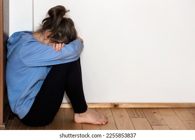 Stressed Depressed Teen Girl needs Help. Teenager Problems in Difficult  Adolescence.  - Shutterstock ID 2255853837