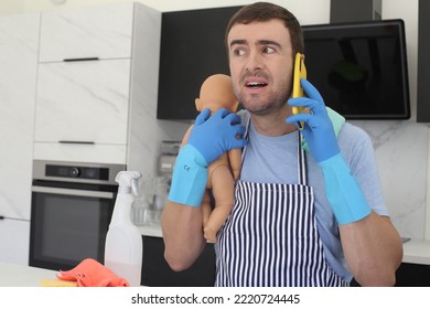 Stressed Out Parent Multitasking At Home 