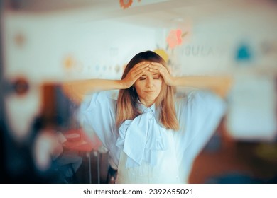 
Stressed Teacher Feeling Overwhelmed in a Classroom. Unhappy tired professor feeling overwhelmed and anxious 
 - Powered by Shutterstock