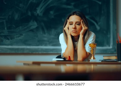 
Stressed Teacher Suffering from a Migraine at the Workplace
Depressed Anxious professor feeling sick while at work  
 - Powered by Shutterstock